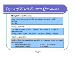 Fixed Choice Questionnaire Question A&D - Fact Finding Techniques | PDF