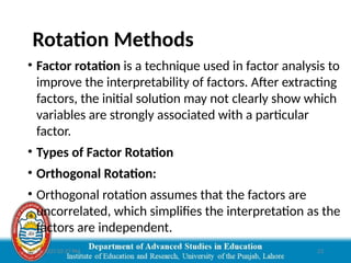 Factor Analysis | Introduction to Factor Analysis | PPTX