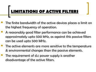 Comprehensive Overview of Active and Passive Filters in ...