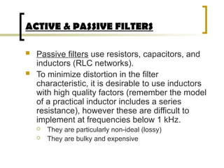 Comprehensive Overview of Active and Passive Filters in ...
