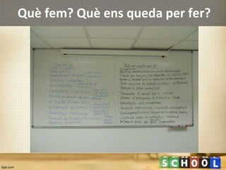 Què fem? Què ens queda per fer?
 