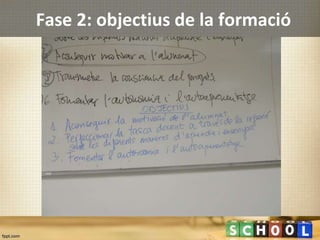 Fase 2: objectius de la formació
 