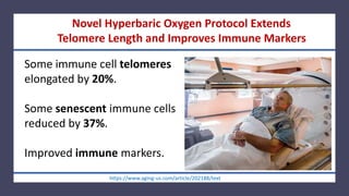 Improved Immune Cell Telomere Lengths in Response to Hyperbaric Therapy
 