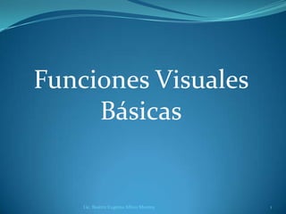 Funciones Visuales Básicas Lic. Beatriz Eugenia Alfaro Monroy  1 