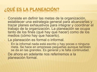 4 fundamentos de la planeacion | PPTX