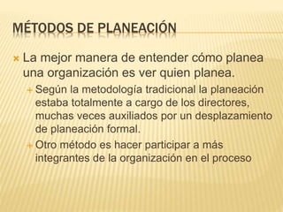 4 fundamentos de la planeacion | PPTX