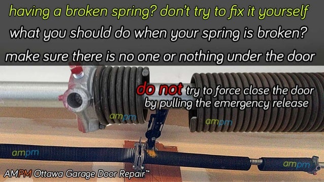 Garage Door Torsion Spring Safety Tip