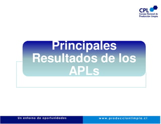 Principales
Resultados de los
      APLs
 