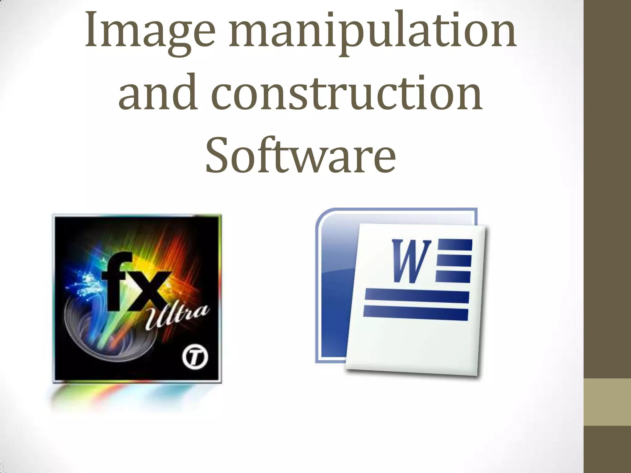 Image manipulation and constructionSoftware