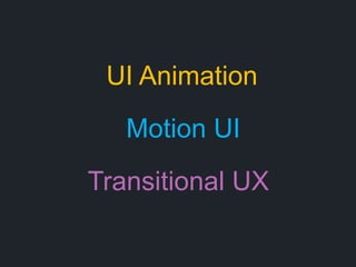Animation in UX | PPTX