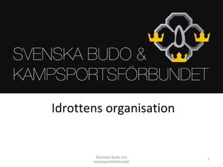 Idrottens organisation Svenska Budo och kampsportsförbundet 