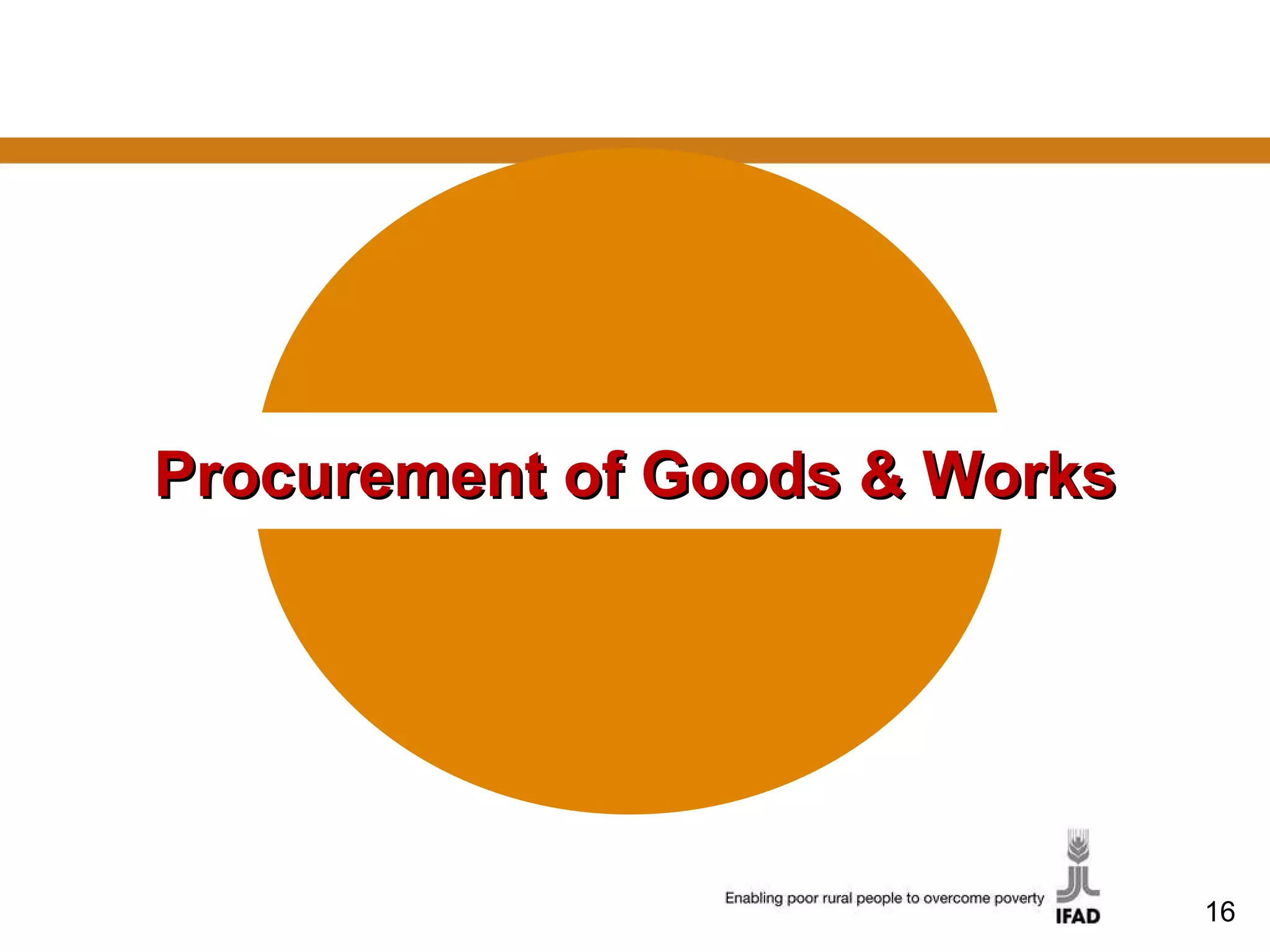 Procurement of Goods & Works 