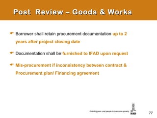 IFAD's Procurement Guidelines | PPT
