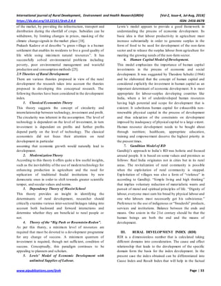 A Conceptual Model of Rural Development Index | PDF