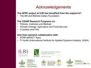 Acknowledgements
The GFSF project at ILRI has benefited from the support of :
• The Bill and Melinda Gates Foundation
The ...