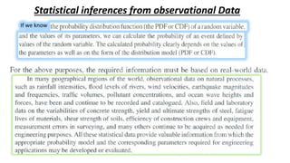 If we know
Statistical inferences from observational Data