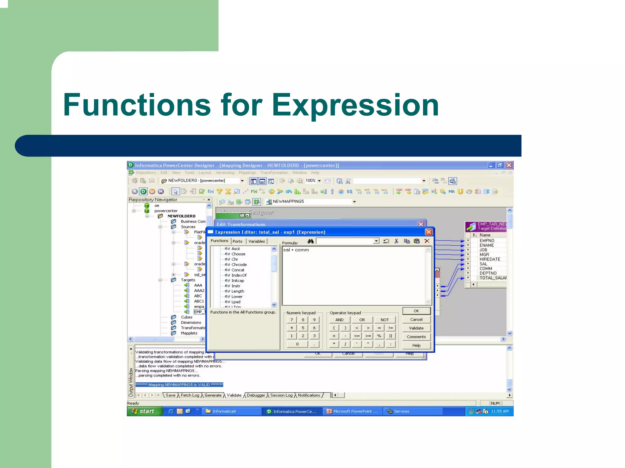 Functions for Expression
 