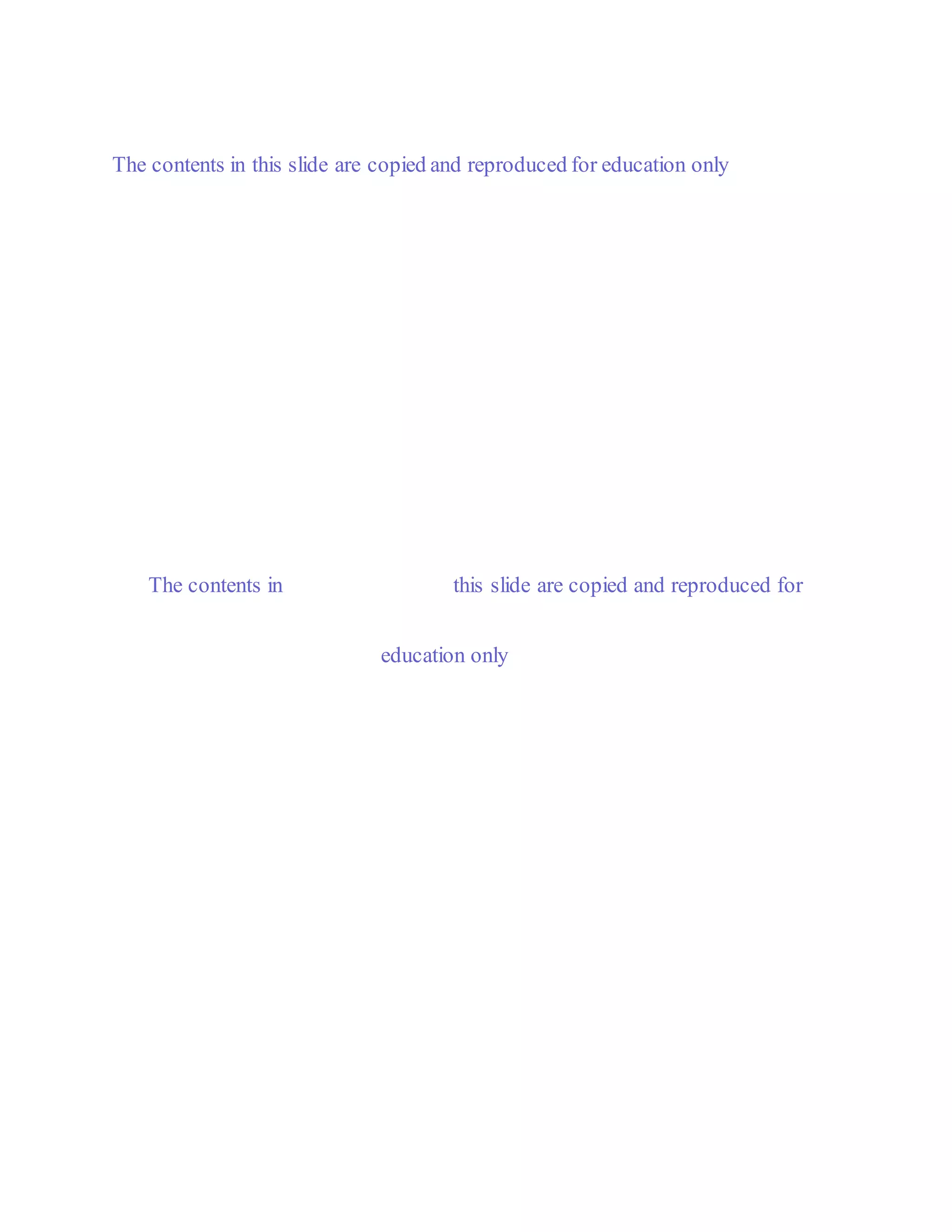 5 6
The contents in this slide are copied and reproduced for education only
Mô men uốn lớn nhất xảy ra tại mặt cắt có lực
cắt = 0. Theo biểu đồ lực
cắt Q, mặt cắt này trên đoạn AC. Gọi k.cách từ
tiết diện đó đến gối tựa
A là x (h.vẽ); xét cân bằng phần bên trái, giá trị
lực cắt được tính là:
Qx-x = 46 – 1⁄2 .x. (60/3)x = 0 → x = 2.145 m
The contents in 60kN/m this slide are copied and reproduced for
education only 3m
X
20kN/m
20kN
A x
C B
D XRB=144kN RA =46kN
2m 2m
 