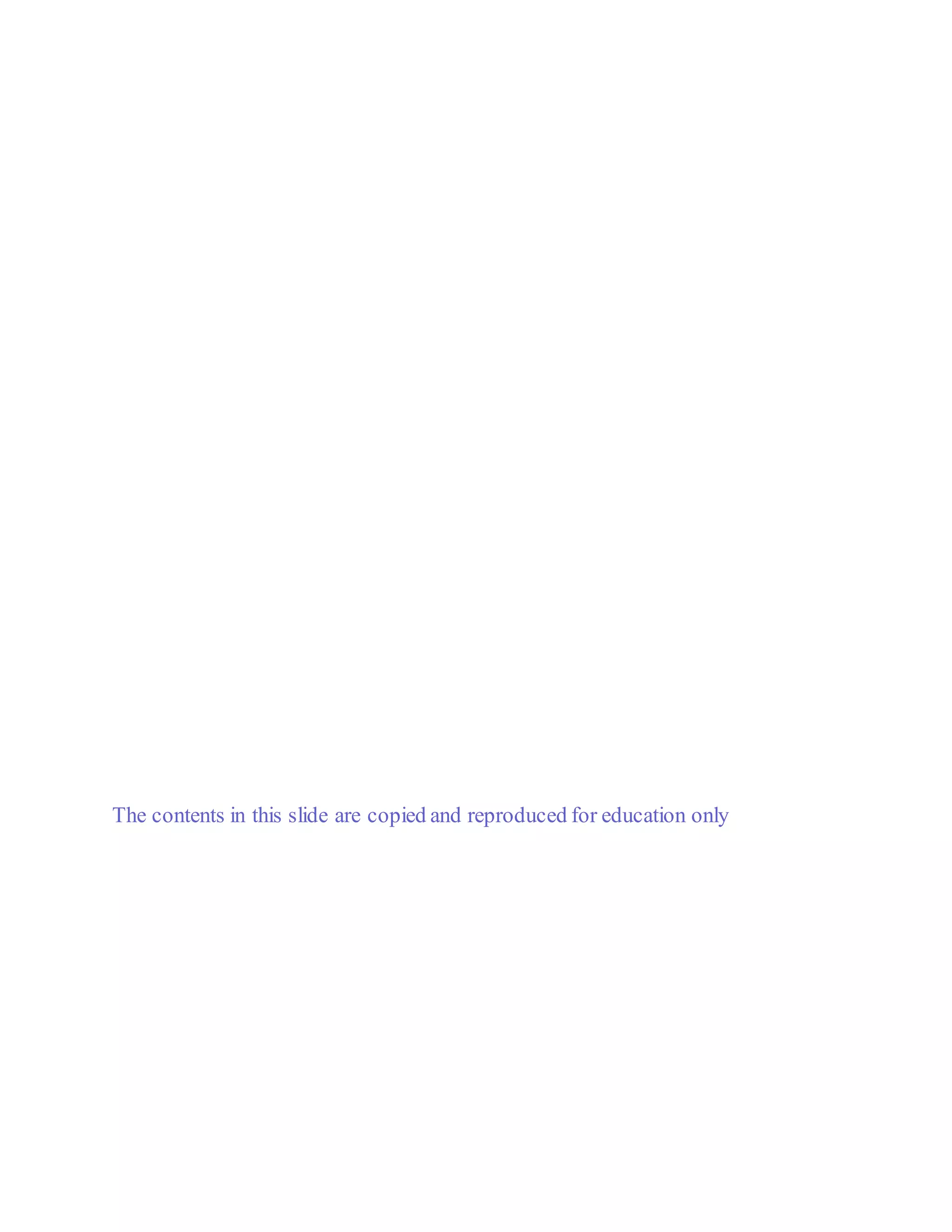 5kN
10kN 5kN
2kN/m
C A D B E
2m 2m VA A
3m 3
3m 3m VVB B
2m 2m
Tính toán:
Xác định các phản lực:
Do tính chất đối xứng của dầm, tải trọng
tác dụng & gối tựa, 2 phản lực là bằng
nhau
.`. RA = RB = 1⁄2(5+10+5+2 × 6) = 16 kN
The contents in this slide are copied and reproduced for education only
5kN 0132
10kN 4
5
2kN/m 6
 