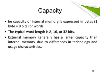 Comprehensive Overview of Internal Memory in Computer Architecture | PDF