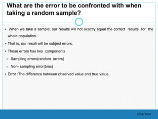 True And Sample Error 4 introduction to elementary sampling theory 17749 | PPT
