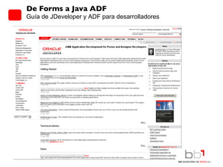 De Forms a Java ADF Guía de JDeveloper y ADF para desarrolladores 