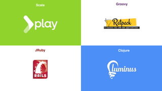 Scala Groovy
JRuby Clojure
 