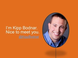 I’m Brian Bodnar.
 I’m Kipp Halligan.
Nice to meet you.
 Nice to meet you.
       @KippBodnar
 