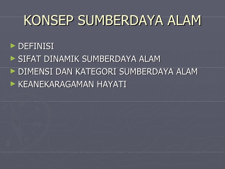 4 Konsep Sumberdaya Alam 4 Konsep Sumberdaya Alam