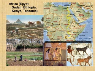 Africa (Egypt, 
Sudan, Ethiopia, 
Kenya, Tanzania) 
 