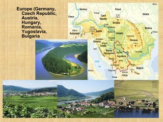 Europe (Germany, 
Czech Republic, 
Austria, 
Hungary, 
Romania, 
Yugoslavia, 
Bulgaria 
 