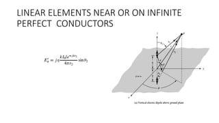 LINEAR ELEMENTS NEAR OR ON INFINITE
PERFECT CONDUCTORS
 
