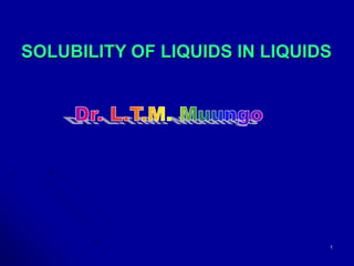 1
SOLUBILITY OF LIQUIDS IN LIQUIDS
 