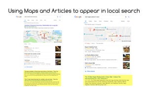 Using Maps and Articles to appear in local search
 