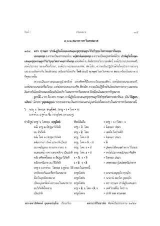 ¾ÃÐÁËÒ¸ÔµÔ¾§Èì ÍØµÚµÁ»Úâ àÃÕÂºàÃÕÂ§ ÁËÒºÒÅÕÇÔªªÒÅÑÂ ¾ÔÁ¾ìà»ç¹¸ÃÃÁ·Ò¹ òõõ÷
ô.ö.òÊÁÒËÒÃ·ÇÑ¹·ÊÁÒÊ
óõù. µ¶Ò ·ÚÇ¹Úà· »Ò³Ô-µÙÃÔÂ-âÂ¤Ú¤-àÊ¹§Ú¤-¢Ø·Ú·ª¹ÚµØ¡-ÇÔÇÔ¸ÇÔÃØ·Ú¸-ÇÔÊÀÒ¤µÚ¶Ò·Õ¹Ú¨.
àÍ¡µÚµÚ¨Í.¤ÇÒÁà»ç¹àÍ¡Ç¨¹Ð´éÇÂ ¹»ØíÊ¡ÅÔ§Ú¤µÚµÚ¨Í.¤ÇÒÁà»ç¹¹»Ø§Ê¡ÅÔ§¤ì´éÇÂ »Ò³ÔµÙÃÔÂâÂ¤Ú¤-
àÊ¹§Ú¤¢Ø·Ú·ª¹ÚµØ¡ÇÔÇÔ¸ÇÔÃØ·Ú¸ÇÔÊÀÒ¤µÚ¶Ò·Õ¹Ú¨áËè§ÈÑ¾·ì·.ÍÑ¹ÁÕÍÃÃ¶ÍÇÑÂÇÐ¢Í§ÊÑµÇì,Í§¤ì»ÃÐ¡Íº¢Í§´¹µÃÕ,
Í§¤ì»ÃÐ¡Íº ¢Í§à¤Ã×èÍ§ä¶¹Ò, Í§¤ì»ÃÐ¡Íº¢Í§¡Í§·Ñ¾, ÊÑµÇìàÅç¡, ¤ÇÒÁà»ç¹»¯Ô»Ñ¡Éì¡Ñ¹â´Â»ÃÐ¡ÒÃµèÒ§æ
áÅÐ¸ÃÃÁÍÑ¹µèÒ§¡Ñ¹â´ÂÅÑ¡É³ÐàËÁ×Í¹¡Ñ¹â´Â¡Ô¨ âËµÔÂèÍÁÁÕ ·ÚÇ¹Úà·ã¹·ÇÑ¹·ÊÁÒÊ µ¶ÒàËÁ×Í¹ã¹ÊÁÒËÒÃ
·Ô¤ØÊÁÒÊ¹Ñé¹.
(¤ÇÒÁà»ç¹àÍ¡Ç¨¹ÐáÅÐ¹Ø»§Ê¡ÅÔ§¤ì áËè§ÈÑ¾·ì·ÕèÁÕÍÃÃ¶ÍÇÑÂÇÐ¢Í§ÊÑµÇì, Í§¤ì»ÃÐ¡Íº¢Í§´¹µÃÕ,
Í§¤ì»ÃÐ¡Íº¢Í§à¤Ã×èÍ§ä¶¹Ò,Í§¤ì»ÃÐ¡Íº¢Í§¡Í§·Ñ¾,ÊÑµÇìàÅç¡,¤ÇÒÁà»ç¹»¯Ô»Ñ¡Éì¡Ñ¹â´Â»ÃÐ¡ÒÃµèÒ§æáÅÐ¸ÃÃÁ
ÍÑ¹µèÒ§¡Ñ¹â´ÂÅÑ¡É³ÐàËÁ×Í¹¡Ñ¹â´Â¡Ô¨ ã¹ÊÁÒËÒÃ·ÇÑ¹·ÊÁÒÊ ÁÕàËÁ×Í¹ã¹ÊÁÒËÒÃ·Ô¤ØÊÁÒÊ)
ÊÙµÃ¹ÕéÁÕôº·¤×Íµ¶Ò,·ÚÇ¹Úà·,»Ò³ÔµÙÃÔÂâÂ¤Ú¤àÊ¹§Ú¤¢Ø·Ú·ª¹ÚµØ¡ÇÔÇÔ¸ÇÔÃØ·Ú¸ÇÔÊÀÒ¤µÚ¶Ò·Õ¹í,¨. à»ç¹ÇÔ¸ÔÊÙµÃ.
¨ÈÑ¾·ì: ÁÕÍÃÃ¶ ÇØµÚµÊÁØ¨Ú¨Â ÃÇºÃÇÁ¤ÇÒÁà»ç¹àÍ¡Ç¨¹ÐáÅÐ¹»Ø§Ê¡ÅÔ§¤ì·Ñé§ÊÍ§ÍÂèÒ§ã¹ÊÁÒËÒÃ·ÇÑ¹·ÊÁÒÊ¹Õé.
ÇÔ. ¨¡Ú¢Ø ¨ âÊµÚ¨ ¨¡Ú¢ØâÊµí. (¨¡Ú¢Ø+¨+âÊµ+¨)
Í.µÒ´éÇÂ Í.ËÙ´éÇÂ ª×èÍÇèÒ¨¡Ú¢ØâÊµ. (µÒáÅÐËÙ)
·ÓµÑÇÃÙ»¨¡Ú¢Ø ¨ âÊµÚ¨ ¨¡Ú¢ØâÊµí ÈÑ¾·ìà´ÔÁ¤×Í =¨¡Ú¢Ø+¨+âÊµ+¨
ËÅÑ§¨¡Ú¢ØÅ§ÊÔ»°ÁÒÇÔÀÑµµÔ ¨¡Ú¢Ø + ÊÔ, âÊµ = ÅÔ§Ú¤µÚà¶ »€ÁÒ.
Åº ÊÔÇÔÀÑµµÔ ¨¡Ú¢Ø + /ÊÔ, âÊµ = àÊÊâµ âÅ»í ¤ÊÔ»Ô.
ËÅÑ§ âÊµ Å§ ÊÔ»°ÁÒÇÔÀÑµµÔ ¨¡Ú¢Ø, âÊµ + ÊÔ = ÅÔ§Ú¤µÚà¶ »€ÁÒ.
ËÅÑ§¨Ò¡Í¡ÒÃÑ¹µìá»Å§ÊÔà»ç¹Íí ¨¡Ú¢Ø, âÊµ+ÊÔ → Íí = ÊÖ.
áÂ¡¾ÂÑ­ª¹Ð µÚ ÍÍ¡¨Ò¡ÊÃÐ Í ¨¡Ú¢Ø, âÊµÚ Í + Íí =»Ø¾Ú¾Áâ¸€ÔµÁÊÚÊÃíÊàÃ¹ÇÔâÂªàÂ.
ÅºÊÃÐË¹éÒ à¾ÃÒÐÊÃÐËÅÑ§æ à»ç¹»¡µÔ ¨¡Ú¢Ø, âÊµÚ /Í + Íí = ÊÃâÅâ»ÁÒà·Ê»Ú»¨Ú¨ÂÒ·ÔÁÚËÔÏ
ËÅÑ§¨ÈÑ¾·ì·Ñé§ÊÍ§Å§ÊÔ»°ÁÒÇÔÀÑµµÔ ¨+ÊÔ, ¨+ÊÔ = ÅÔ§Ú¤µÚà¶ »€ÁÒ.
ËÅÑ§¨Ò¡¹ÔºÒµ Åº ÊÔÇÔÀÑµµÔ ¨+/ÊÔ, ¨+ /ÊÔ = Ê¾Ú¾ÒÊÁÒÇØâÊ»Ê¤Ú¤¹Ô»ÒµÒÏ
¨¡Ú¢Ø ¨ Í.µÒ´éÇÂ âÊµÚ¨ Í.ËÙ´éÇÂ ÍÔµÔ ÍµÚà¶ ã¹ÍÃÃ¶¹Õé
º·µÔ´µèÍ¡Ñ¹áÅÐª×èÍ·ÇÑ¹·ÊÁÒÊ ¨¡Ú¢Ø¨âÊµí¨ = ¹ÒÁÒ¹í ÊÁØ¨Ú¨âÂ ·ÚÇ¹Úâ·.
µÑé§à»ç¹ÂØµµÑµ¶ÊÁÒÊ ¨¡Ú¢Ø¨âÊµí¨ = ¹ÒÁÒ¹í ÊÁÒâÊ ÂØµÚµµÚâ¶.
à»ç¹¹»Ø§Ê¡ÅÔ§¤ìàÍ¡Ç¨¹Ðã¹ÊÁÒËÒÃÐ ¨¡Ú¢Ø¨âÊµí¨ = µ¶Ò ·ÚÇ¹Úà· »Ò³ÔµÙÃÔÂàÊ¹§Ú¤Ï
ÅºÇÔÀÑµµÔ·Ñé§ËÅÒÂ ¨¡Ú¢Ø + /ÊÔ,¨,âÊµ+ /ÊÔ,¨ = àµÊí ÇÔÀµÚµÔâÂ âÅ»Ò ¨.
à»ç¹»¡µÔ ¨¡Ú¢Ø¨âÊµ¨ = »¡µÔ ¨ÊÚÊ ÊÃ¹ÚµÊÚÊ.
·ÇÑ¹·ÊÁÒÊ¡Ñ³±ì ] ñôõ
 