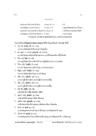 ¾ÃÐÁËÒ¸ÔµÔ¾§Èì ÍØµÚµÁ»Úâ àÃÕÂºàÃÕÂ§ ÁËÒºÒÅÕÇÔªªÒÅÑÂ ¾ÔÁ¾ìà»ç¹¸ÃÃÁ·Ò¹ òõõ÷
ËÅÑ§¨Ò¡Í¡ÒÃÑ¹µìá»Å§ÊÔà»ç¹Íí »ÒÇ¨¹+ÊÔ → Íí = ÊÖ.
áÂ¡¾ÂÑ­ª¹Ð ¹Ú ÍÍ¡¨Ò¡ÊÃÐ Í »ÒÇ¨¹Ú Í+Íí =»Ø¾Ú¾Áâ¸€ÔµÁÊÚÊÃíÊàÃ¹ÇÔâÂªàÂ.
ÅºÊÃÐË¹éÒ à¾ÃÒÐÊÃÐËÅÑ§æ à»ç¹»¡µÔ »ÒÇ¨¹Ú /Í + Íí = ÊÃâÅâ»ÁÒà·Ê»Ú»¨Ú¨ÂÒ·ÔÁÚËÔÏ
¹Ó¾ÂÑ­ª¹Ð ¹Ú ä»»ÃÐ¡Íº¡ÑºÊÃÐ Í »ÒÇ¨¹í = ¹àÂ »Ãí ÂØµÚàµ.
ÊÓàÃç¨ÃÙ»à»ç¹ »ÒÇ¨¹í.(¤Ó¾Ù´ÍÑ¹à»ç¹»ÃÐ¸Ò¹, »Ò¾¨¹ì, ¾ÃÐ¾Ø·¸¾¨¹ì)
µÑÇÍÂèÒ§·Õèà»ç¹ »Ò·ÔºØ¾¾º·¡ÑÁÁ¸ÒÃÂÊÁÒÊ ÁÕÇÔ¸Õ·ÓµÑÇÃÙ»àËÁ×Í¹¡Ñº “»ÒÇ¨¹í” ÁÕ´Ñ§¹Õé
ÇÔ. ÀØÊí Ç·Ú¸í »Ç·Ú¸í, ÊÃÕÃí. (»+Ç·Ú¸)
Í.ÃèÒ§¡ÒÂÍÑ¹ãË­èâµÂÔè§ª×èÍÇèÒ»Ç·Ú¸.(ãË­èâµÂÔè§)
ÇÔ. ÊÁí ÊÁÚÁÒ ÇÒ ÍÒ¸Ò¹í ÊÁÒ¸Ò¹í. (Êí + ÍÒ¸Ò¹)
Í.¡ÒÃµÑé§ÍÑ¹àÊÁÍËÃ×Í´éÇÂ´Õª×èÍÇèÒÊÁÒ¸Ò¹.(¡ÒÃµÑé§äÇéàÊÁÍËÃ×Í¡ÒÃµÑé§äÇé´éÇÂ´Õ)
ÇÔ. ÇÔÇÔ¸Ò ÁµÔ ÇÔÁµÔ. (ÇÔ + ÁµÔ)
Í.¤ÇÒÁÃÙé ÍÑ¹ÁÕÍÂèÒ§µèÒ§æ ª×èÍÇèÒÇÔÁµÔ. (¤ÇÒÁÃÙéÍÑ¹ÁÕÍÂèÒ§µèÒ§æ, ¤ÇÒÁÊ§ÊÑÂ)
ÇÔ. ÇÔÇÔâ¸ ¡»Úâ» ÇÔ¡»Úâ». (ÇÔ+¡»Ú»)
Í.¡ÒÃ·Ó ÍÑ¹ÁÕÍÂèÒ§µèÒ§æ ª×èÍÇèÒÇÔ¡»Ú». (¡ÒÃ·ÓËÅÒÂÍÂèÒ§)
ÇÔ. ÇÔÊÔ¯Úâ€ ¡»Úâ» ÇÔ¡»Úâ». (ÇÔ+¡»Ú»)
Í.¡ÒÃ·ÓÍÑ¹¾ÔàÈÉª×èÍÇèÒÇÔ¡»Ú».(¡ÒÃ·Ó¾ÔàÈÉ)
ÇÔ. Í¸Ôâ¡ à·âÇ ÍµÔà·âÇ. (ÍµÔ+à·Ç)
Í.à·Ç´Ò¼ÙéÂÔè§ª×èÍÇèÒÍµÔà·Ç.(à·Ç´Ò¼ÙéÂÔè§¡ÇèÒà·Ç´ÒÍ§¤ìÍ×è¹)
ÇÔ. Í¸Ôâ¡ à·âÇ Í¸Ôà·âÇ. (Í¸Ô+à·Ç)
Í.à·Ç´Ò¼ÙéÂÔè§ª×èÍÇèÒÍ¸Ôà·Ç.(à·Ç´Ò¼ÙéÂÔè§¡ÇèÒà·Ç´ÒÍ§¤ìÍ×è¹)
ÇÔ. Í¸Ô¡í ÊÕÅí Í¸ÔÊÕÅí. (Í¸Ô+ÊÕÅ)
Í.ÈÕÅÍÑ¹ÂÔè§ª×èÍÇèÒÍ¸ÔÊÕÅ.(ÈÕÅÍÑ¹ÂÔè§,Í¸ÔÈÕÅ)
ÇÔ. ÊØ¹Ú·âÃ ¤¹Úâ¸ ÊØ¤¹Úâ¸. (ÊØ+¤¹Ú¸)
Í.¡ÅÔè¹ÍÑ¹´Õª×èÍÇèÒÊØ¤¹Ú¸.(¡ÅÔè¹´Õ,¡ÅÔè¹ËÍÁ)
ÇÔ. ¡Ø¨Ú©Ôâµ ¤¹Úâ¸ ·Ø¤Ú¤¹Úâ¸. (·Ø+¤¹Ú¸)
Í.¡ÅÔè¹ÍÑ¹¹èÒà¡ÅÕÂ´ª×èÍÇèÒ·Ø¤Ú¤¹Ú¸.(¡ÅÔè¹ÍÑ¹¹èÒà¡ÅÕÂ´,¡ÅÔè¹àËÁç¹)
ÇÔ. âÊÀ¹í ¡µí ÊØ¡µí. (ÊØ + ¡µ)
Í.¡ÃÃÁÍÑ¹ºØ¤¤Å¡ÃÐ·ÓáÅéÇ ÍÑ¹§ÒÁ ª×èÍÇèÒÊØ¡µ. (¡ÃÃÁ·ÕèºØ¤¤Å·Ó´Õ, ¡ØÈÅ)
ÇÔ. ÍâÊÀ¹í ¡µí ·Ø¡Ú¡¯í. (·Ø+¡µ)
Í.¡ÃÃÁÍÑ¹ºØ¤¤Å¡ÃÐ·ÓáÅéÇ ÍÑ¹äÁè§ÒÁ ª×èÍÇèÒ·Ø¡Ú¡¯. (¡ÃÃÁ·ÕèºØ¤¤Å·ÓªÑèÇ, ÍÒºÑµÔ·Ø¡¡¯)
¡ÑÁÁ¸ÒÃÂÊÁÒÊ
¡Ñ³±ì ] õù
 