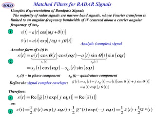 4 matched filters and ambiguity functions for radar signals