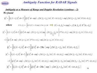 4 matched filters and ambiguity functions for radar signals-2 | PPT