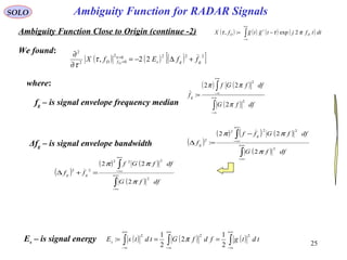 4 matched filters and ambiguity functions for radar signals-2 | PPT