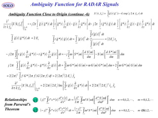 4 matched filters and ambiguity functions for radar signals-2 | PPT