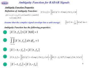 4 matched filters and ambiguity functions for radar signals-2 | PPT