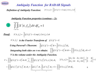 4 matched filters and ambiguity functions for radar signals-2 | PPT