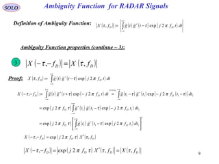 4 matched filters and ambiguity functions for radar signals-2 | PPT