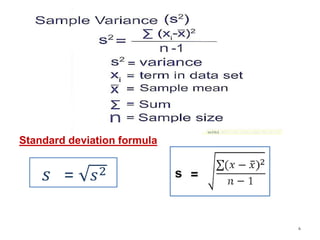 8
Standard deviation formula
 
