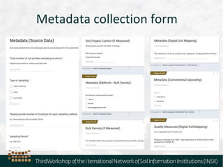 Metadata collection form
 