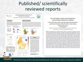 Published/ scientifically
reviewed reports
 