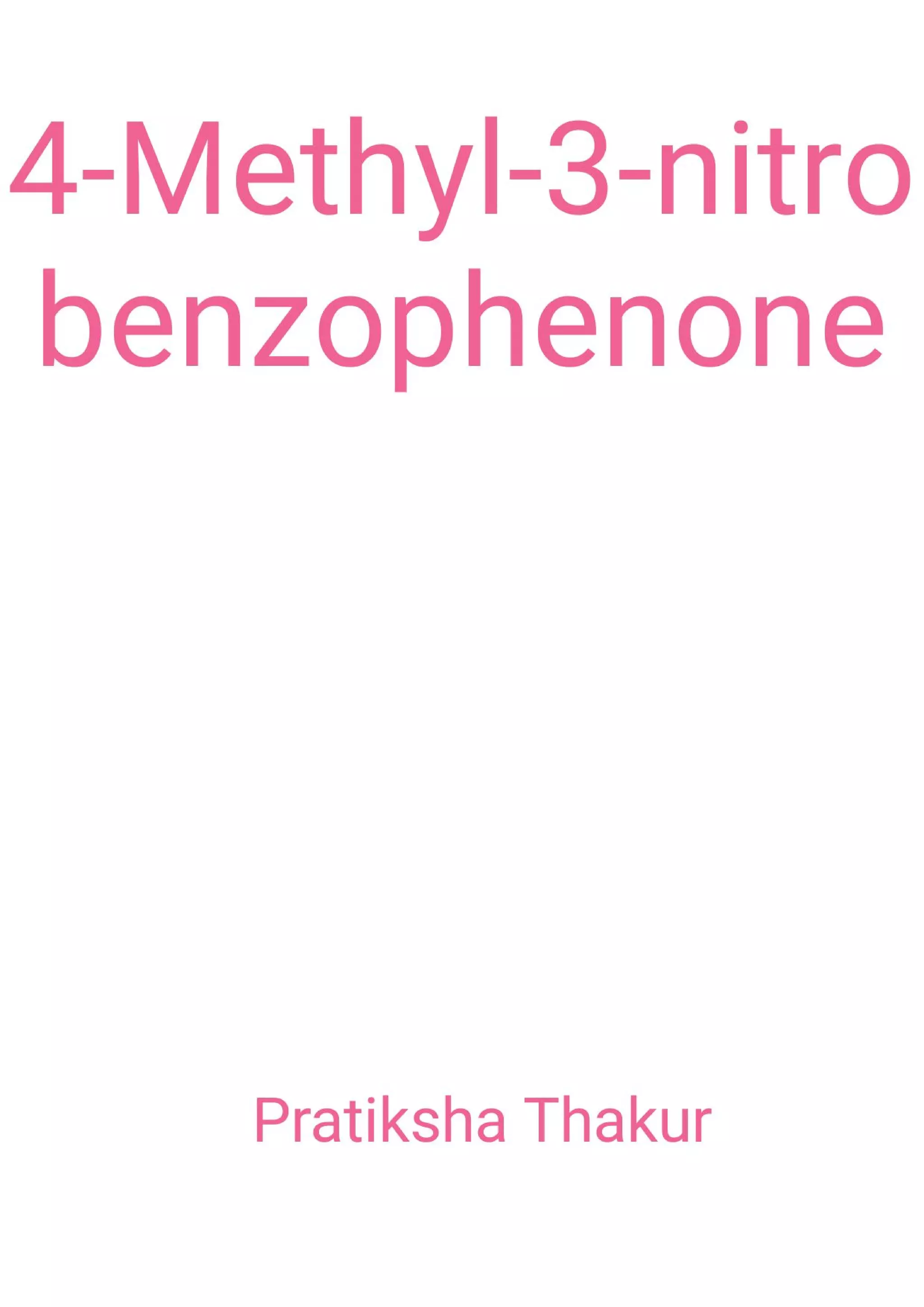 4Methyl3nitro benzophenone PDF