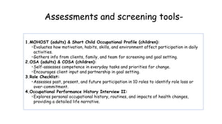 Cosa Assessment.pdf (Model of Human Occupation in occupational therapy | PPTX