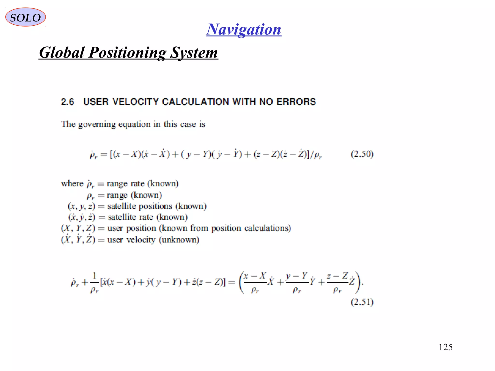 Global Positioning System
SOLO
125
Navigation
 
