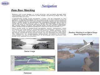 SOLO
159
Navigation
Data Base Matching
 